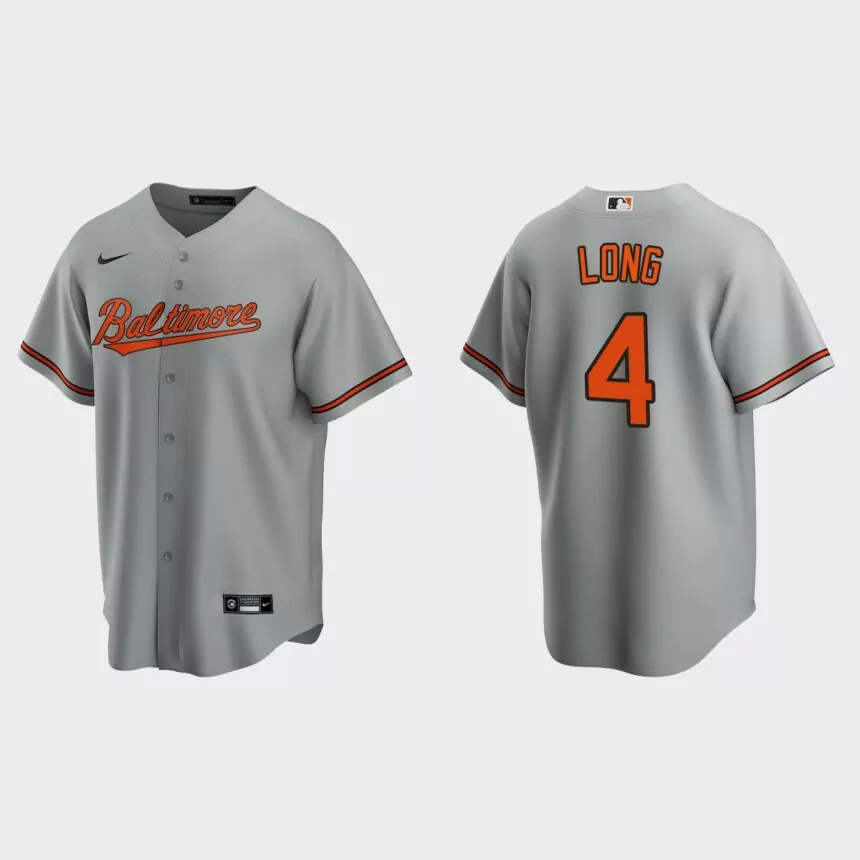 Baltimore Orioles Shed Long Jr. Replica Road Jersey – Gray
