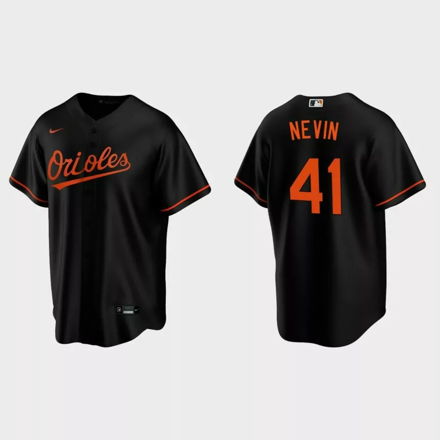 Baltimore Orioles Tyler Nevin Replica Alternate Jersey – Black
