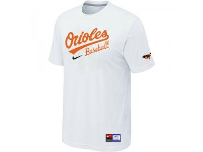 Baltimore Orioles White NEW Short Sleeve Practice T-Shirt