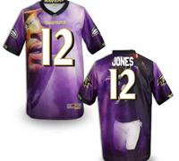 Baltimore Ravens #12 Jones Men's Stitched NFL Elite Fanatical Version Jersey (10)