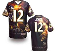 Baltimore Ravens #12 Jones Men's Stitched NFL Elite Fanatical Version Jersey (3)