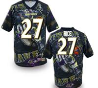 Baltimore Ravens #27 Rice Men's Stitched NFL Elite Fanatical Version Jersey (10)