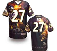 Baltimore Ravens #27 Rice Men's Stitched NFL Elite Fanatical Version Jersey (5)