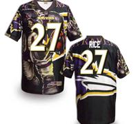 Baltimore Ravens #27 Rice Men's Stitched NFL Elite Fanatical Version Jersey (6)