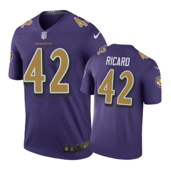 Baltimore Ravens #42 Patrick Ricard Nike color rush Purple Jersey