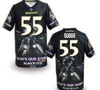 Baltimore Ravens #55 Suggs Men's Stitched NFL Elite Fanatical Version Jersey (1)