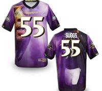 Baltimore Ravens #55 Suggs Men's Stitched NFL Elite Fanatical Version Jersey (3)