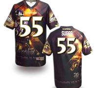 Baltimore Ravens #55 Suggs Men's Stitched NFL Elite Fanatical Version Jersey (6)