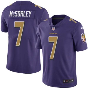 Baltimore Ravens #7 Trace McSorley Purple Vapor Untouchable Limited Jersey