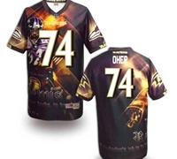 Baltimore Ravens #74 Oher Men's Stitched NFL Elite Fanatical Version Jersey (2)