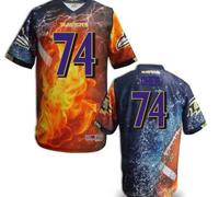 Baltimore Ravens #74 Oher Men's Stitched NFL Elite Fanatical Version Jersey (6)