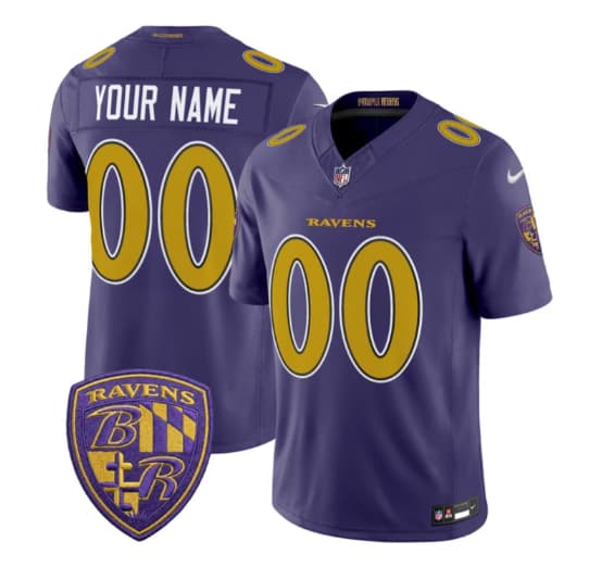 Baltimore Ravens 2026 Vapor Limited Custom Jersey - All   Stitched