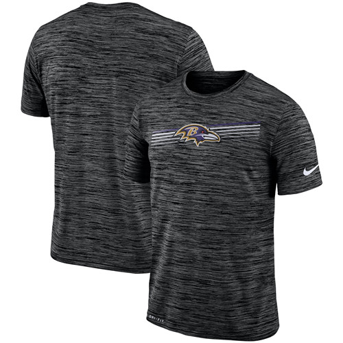 Baltimore Ravens Nike Sideline Velocity Performance T-Shirt Heathered Black