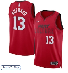 Bam Adebayo Miami Heat Nike Unisex 2024-25 Swingman Player Jersey - City Edition - Red