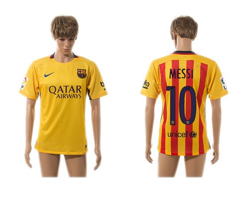 Barcelona #10 Messi Thai Version Away Soccer Club Jersey