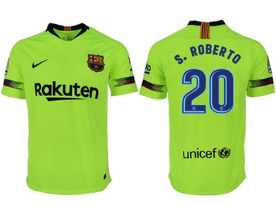 Barcelona #20 S.Roberto Away Soccer Club Jersey