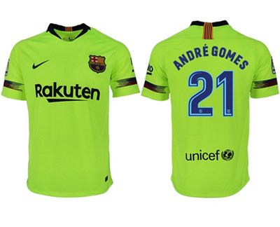 Barcelona #21 Andre Gomes Away Soccer Club Jersey