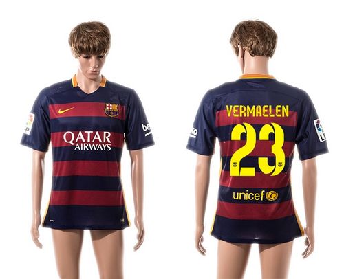 Barcelona #23 Vermaelen Thai Version Home Soccer Club Jersey