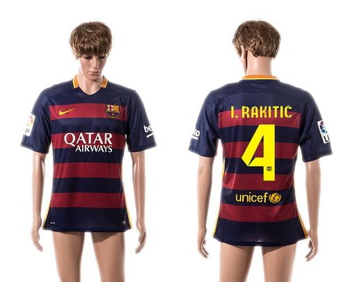 Barcelona #4 I.Rakitic Thai Version Home Soccer Club Jersey