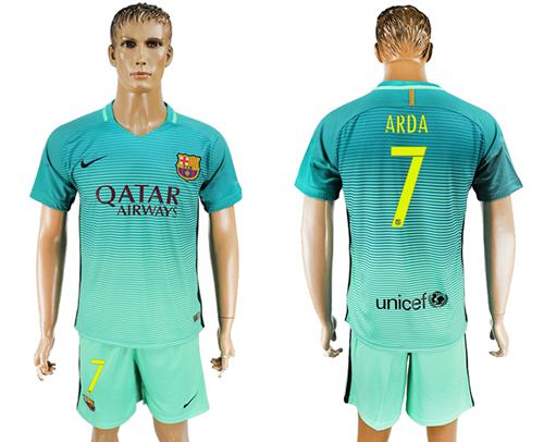 Barcelona #7 Arda Sec Away Soccer Club Jersey