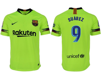 Barcelona #9 Suarez Away Soccer Club Jersey