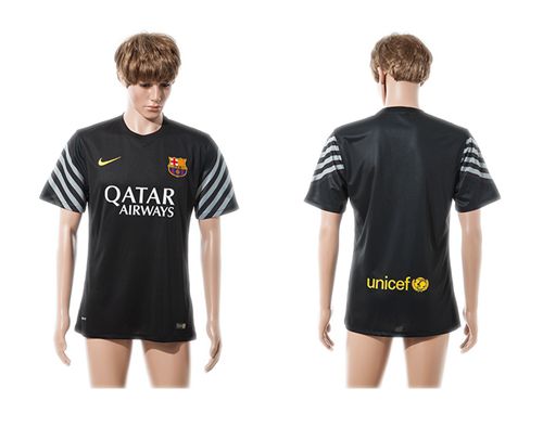 Barcelona Blank Black Soccer Club Jersey