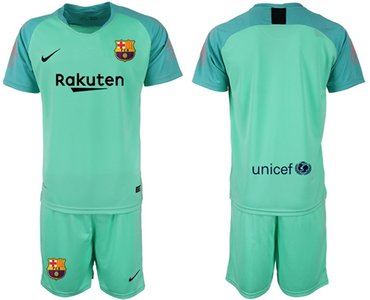Barcelona Blank Green Goalkeeper Soccer Club Jersey