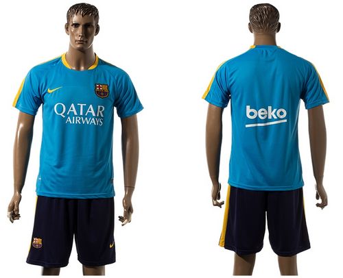 Barcelona Blank Sky Blue Training Soccer Club Jersey