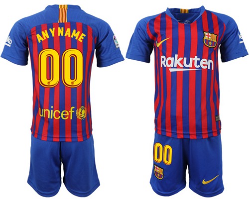 Barcelona Personalized Home Kid Soccer Club Jersey