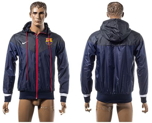 Barcelona Soccer Jackets Dark Blue