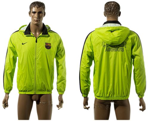Barcelona Soccer Jackets Shiny Green