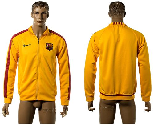 Barcelona Soccer Jackets Yellow