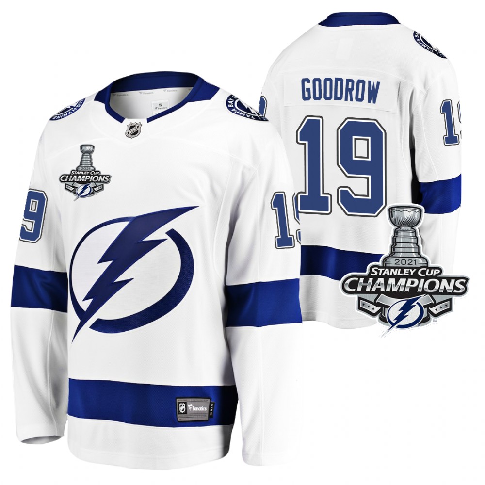 Barclay Goodrow Lightning 2021 Stanley Cup Champions White Away Jersey