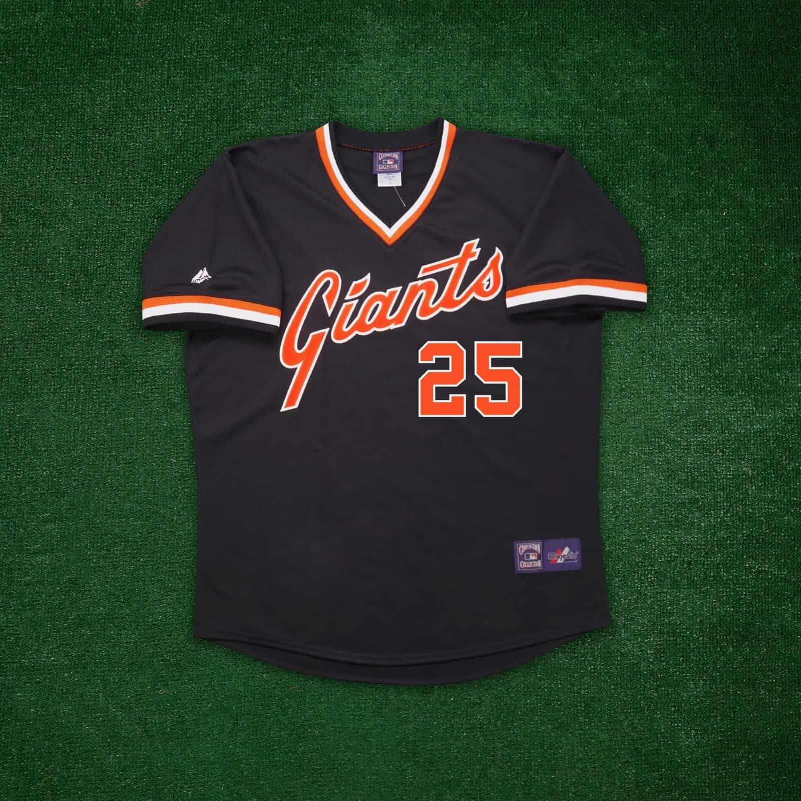 Barry Bonds 1982 San Francisco Giants Cooperstown Men's Road Black Jersey