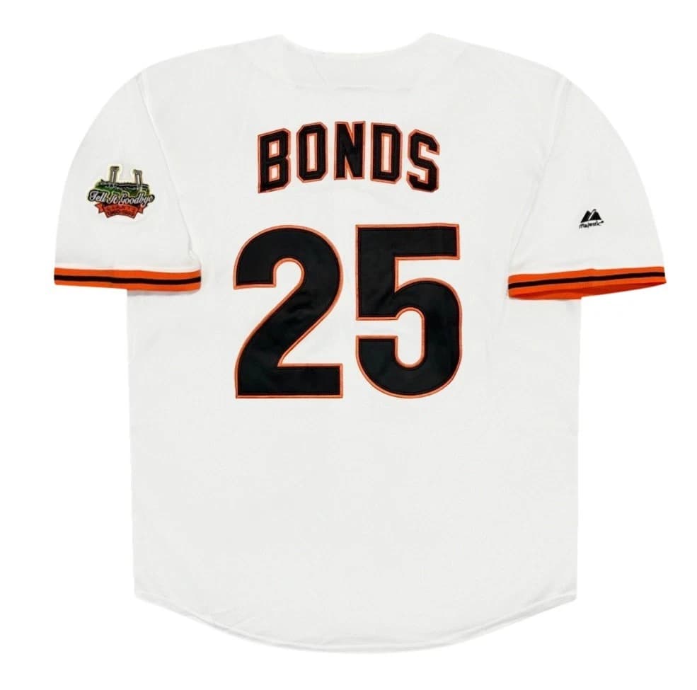Barry Bonds 1999 San Francisco Giants Cooperstown Home White Jersey Men’s Large