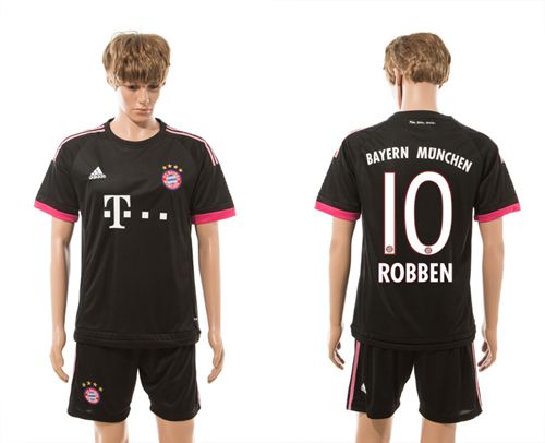 Bayern Munchen #10 Robben Black Soccer Club Jersey