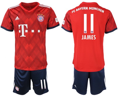 Bayern Munchen #11 James Home Soccer Club Jersey