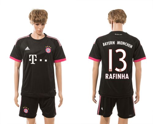 Bayern Munchen #13 Rafinha Black Soccer Club Jersey