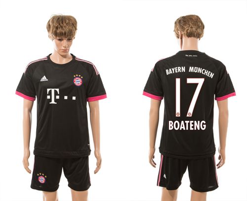 Bayern Munchen #17 Boateng Black Soccer Club Jersey