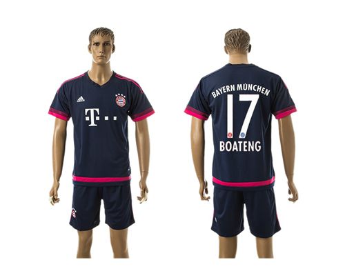 Bayern Munchen #17 Boateng Blue Soccer Club Jersey