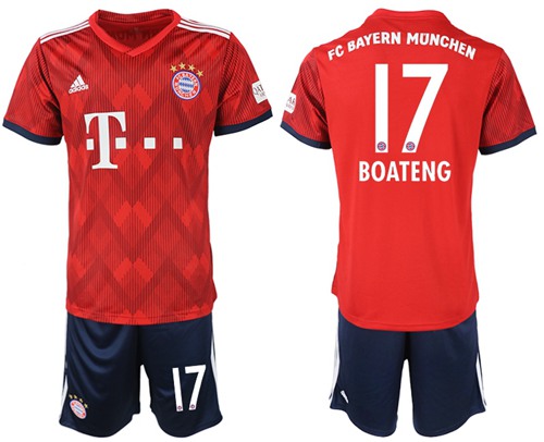 Bayern Munchen #17 Boateng Home Soccer Club Jersey