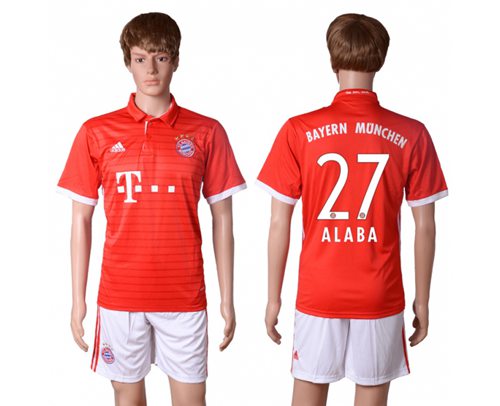 Bayern Munchen #27 Alaba Home Soccer Club Jersey