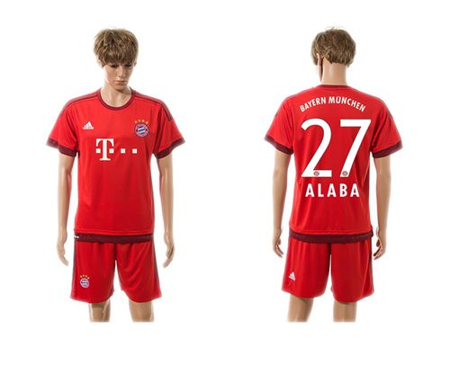 Bayern Munchen #27 Alaba Home Soccer Club Jersey