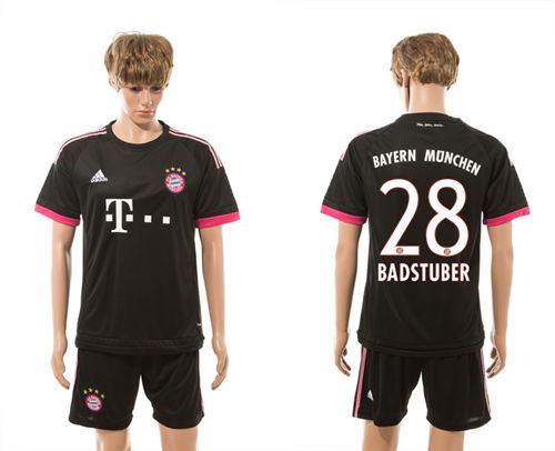 Bayern Munchen #28 Badstuber Black Soccer Club Jersey