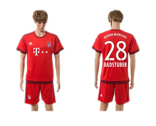 Bayern Munchen #28 Badstuber Home Soccer Club Jersey