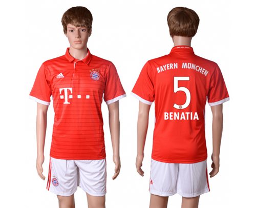 Bayern Munchen #5 Benatia Home Soccer Club Jersey