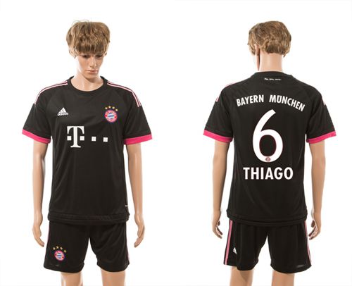 Bayern Munchen #6 Thiago Black Soccer Club Jersey