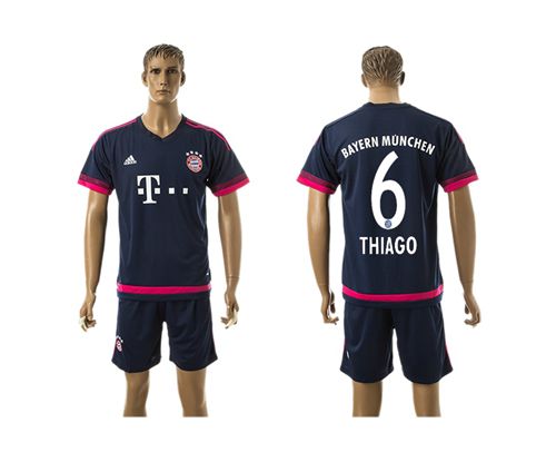 Bayern Munchen #6 Thiago Blue Soccer Club Jersey