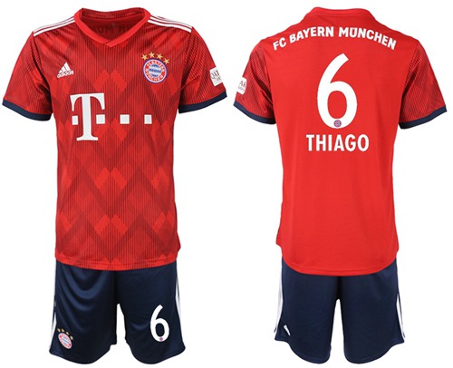 Bayern Munchen #6 Thiago Home Soccer Club Jersey