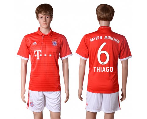 Bayern Munchen #6 Thiago Home Soccer Club Jersey